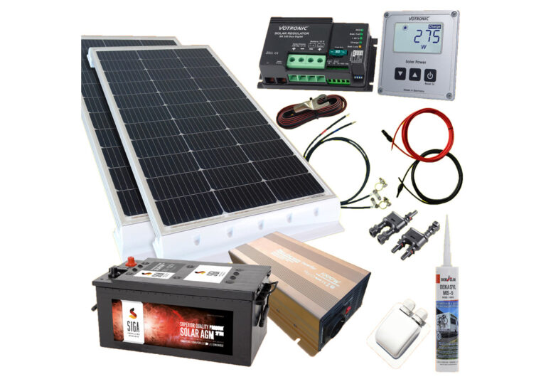 100 Watt Wohnmobil Solaranlage Votronic 12V Set weiss