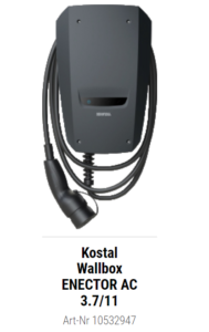 Kostal Wallbox Enector AC, Intelligente Wallbox für PV-Anlage