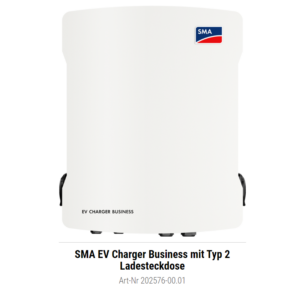 SMA EV-Ladegerät BUSINESS PLUG EVCB-LB-3AC-10 2 × 22 kW, RFID, Typ 2  Ladebuchse – MAXSEL