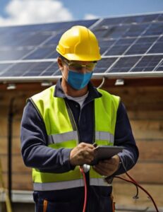 Notabschaltung PV Anlage, Solarteur, Helm