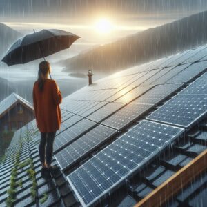 Photovoltaik bei Regen