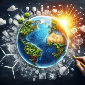 Photovoltaik anmelden, regenerative Energien, Weltkugel