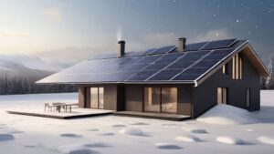 PV Anlage Ertrag, Winter, Schnee