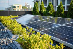 Photovoltaik Freiflächenanlage privat im Garten