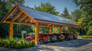 Carport mit Photovoltaik und Speicher Titel, Photovoltaik Module klein