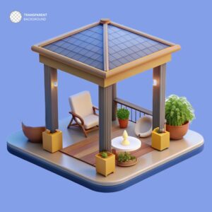 Pavillon mit Solardach