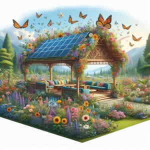 Pavillon mit Solardach