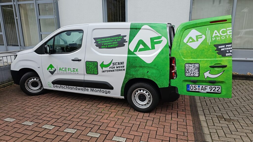 Montage und Instandhaltung von Photovoltaik-Anlagen Titel, AceFlex Bulli