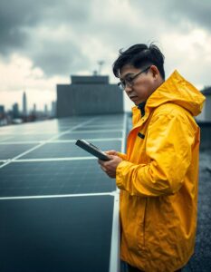 PV Anlage bei Bewölkung