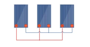 Reihenschaltung PV-Module, 4 Solarmodule in Reihe und parallel schalten
