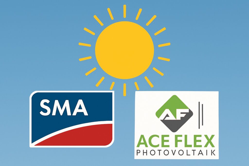 AceFlex & SMA Logos, Sonne scheint, SMA Service Titel