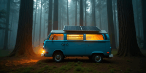 Solarmodul auf Kastenwagen