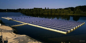 Schwimmende Solaranlage Baggersee, Quelle: PV-Magazin, Solarmodul Installation