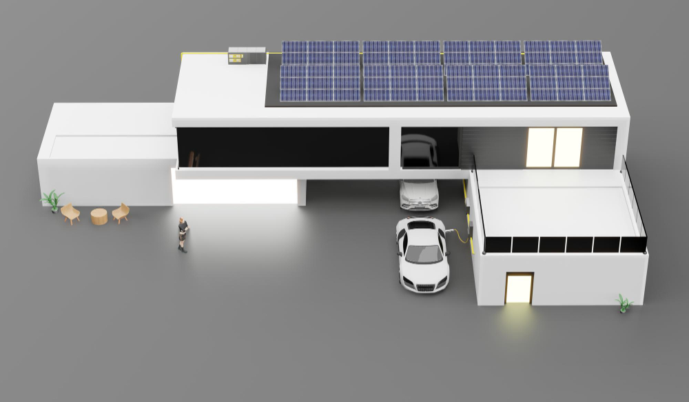 Solar Carport mit Speicher Titel