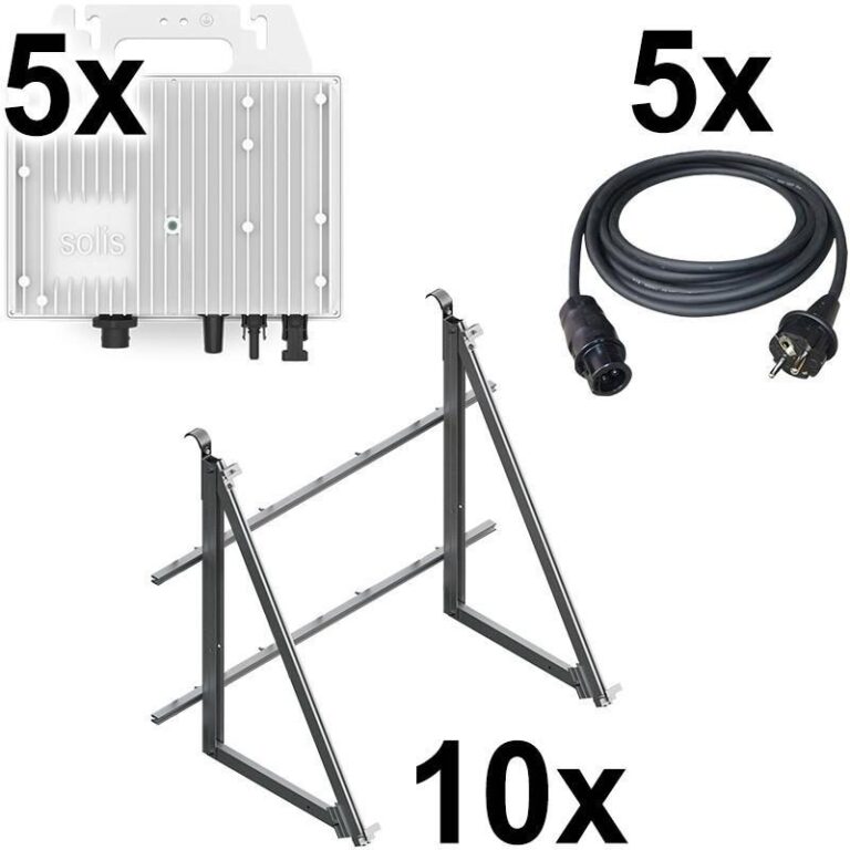 10x ENSTALL Plugin-PV Montagesystem 66H1-A, Alu eloxiert (Balkongeländer)