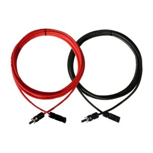 Solarkabel 35 Meter (Paar) 6mm² schwarz rot Solarstecker beidseitig montiert